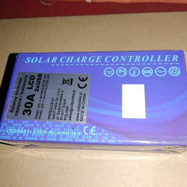Solarny kontroler napięcia 30A