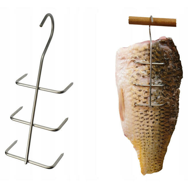 Hak Haki Do Wędzenia FILETÓW 6 Ostrzy INOX 3 sztuki