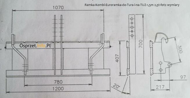 Ramka Kombi do Tura i na TUZ 1,5m 2,5t