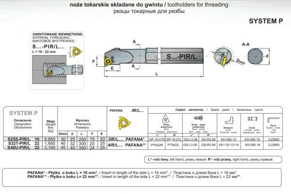 Nóż tokarski Pafana S40U PIR 22 (1)