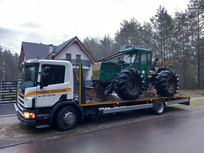 Pomoc drogowa, laweta, transport ciągników koparek maszyn ro