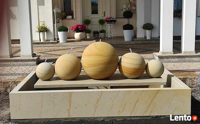 Piękna, nowoczesna fontanna ogrodowa z piaskowca kamień