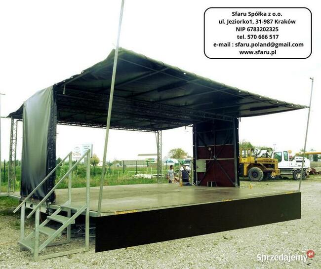 Scena Estrada 6x8m mobilna przyczepa dach sceniczny