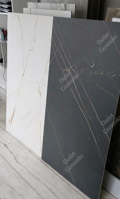 Płytki łazienkowe matowe czarny marmur Klaro black 120x60