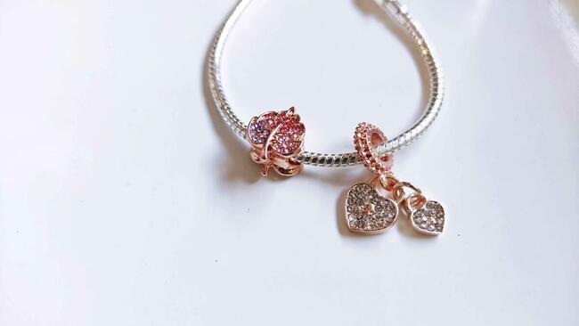 Bransoletka regulowana modułowa pandorka charmsy zawieszki