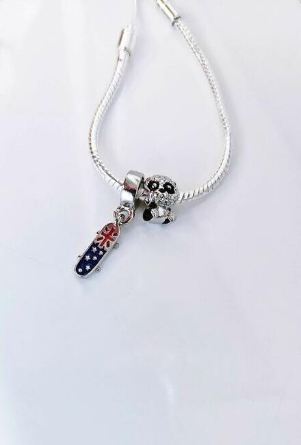 Bransoletka regulowana modułowa pandorka charmsy zawieszki