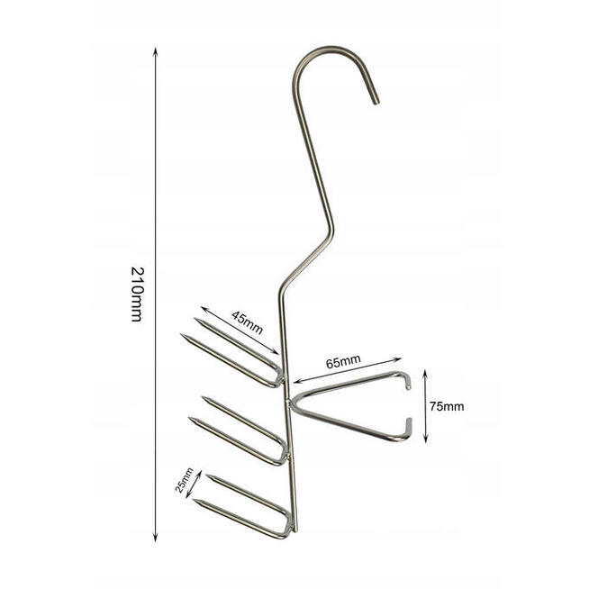 Hak Haki Do Wędzenia DUŻYCH RYB Duża Rozpórka INOX 5 sztuk