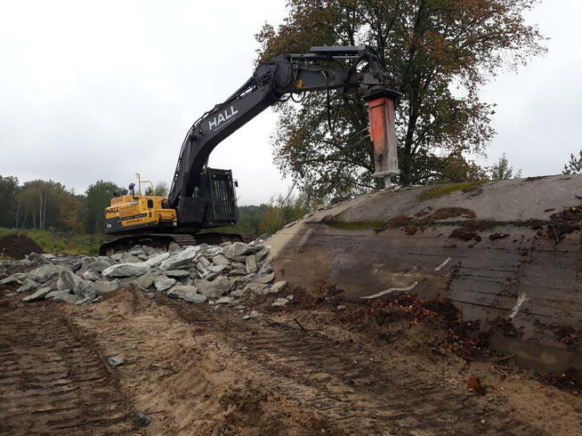 Usługi koparką, prace ziemne, wyburzenia, kuciekruszenieprze