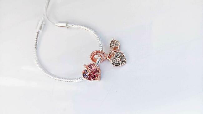 Bransoletka regulowana modułowa pandorka charmsy zawieszki