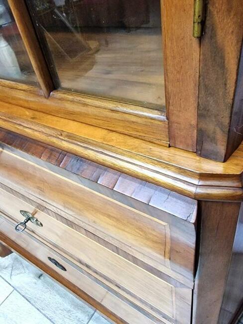 Witryna , biblioteka biedermeier / mebel antyk