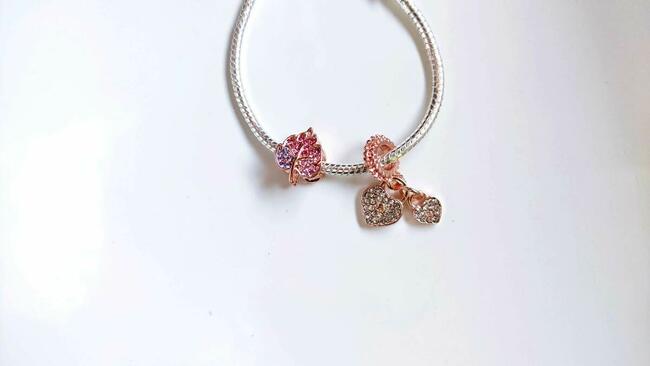 Bransoletka regulowana modułowa pandorka charmsy zawieszki