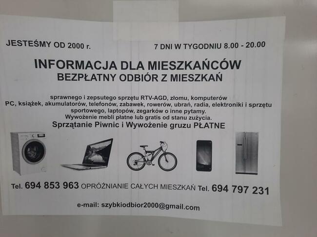 WIADOMOSC DLA MIESZKANCOW MALOPOLSKI