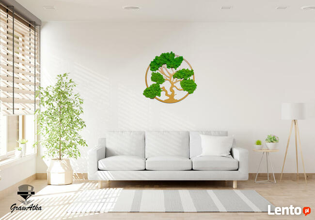 Drzewo Życia Szczęścia Bonsai Mech Chrobotek GrawAtka