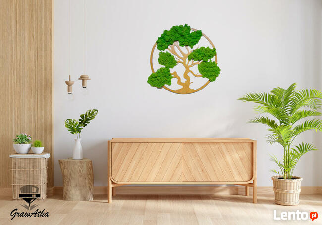 Drzewo Życia Szczęścia Bonsai Mech Chrobotek GrawAtka