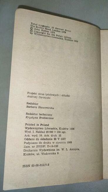 „Herriott Street 29” John Hutton + GRATIS książka