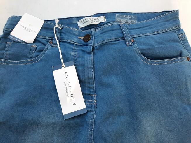 44 Anthology Jeansy damskie z wysokim stanem błękitne