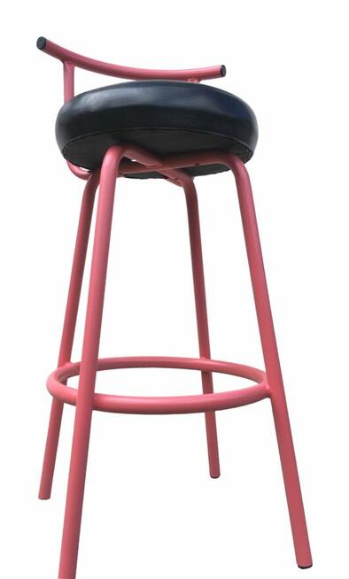 3 hokery krzesła barowe różowe