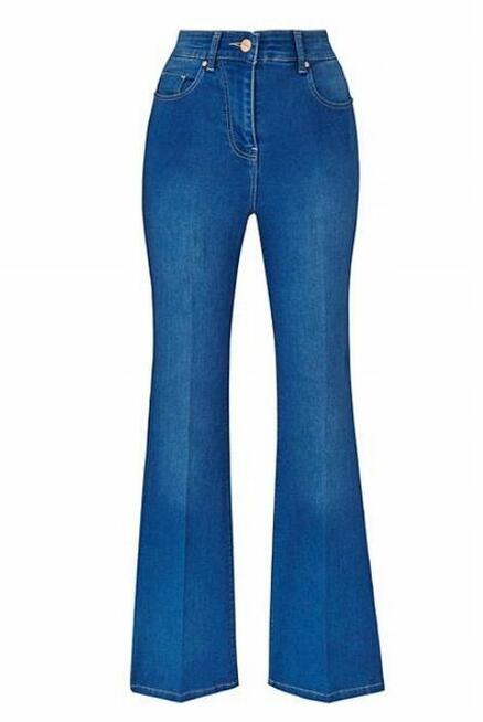 44 Anthology Jeansy damskie z wysokim stanem błękitne