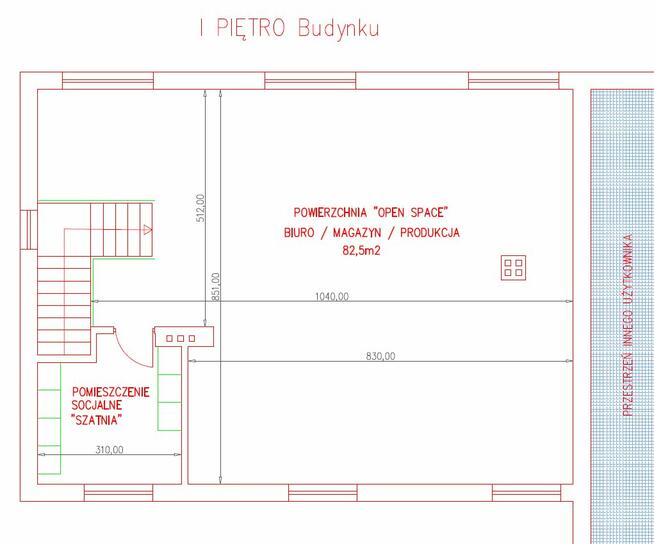 Budynek i plac: usługi, magazyn, hurtownia, skład