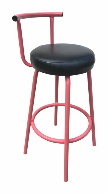 3 hokery krzesła barowe różowe