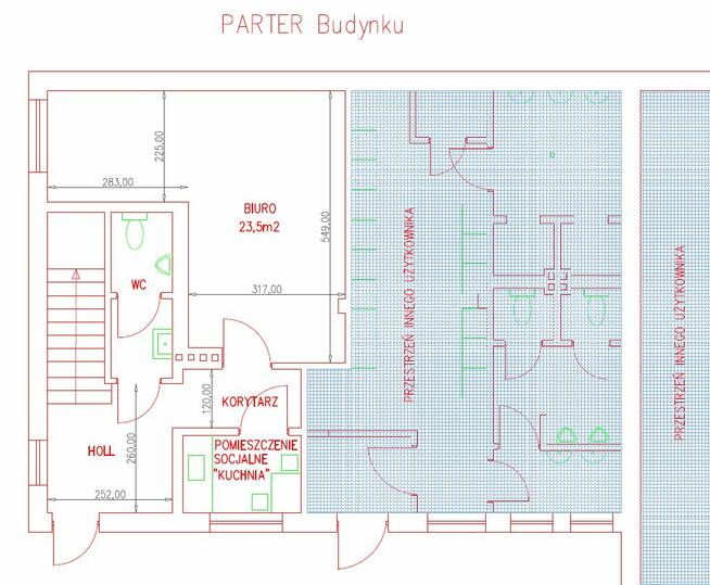 Budynek i plac: usługi, magazyn, hurtownia, skład