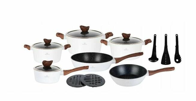 Zestaw garnków KlönBerg - Białe i czerwone