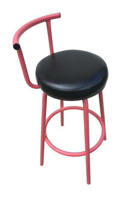 3 hokery krzesła barowe różowe