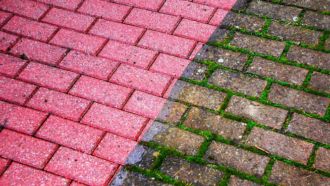 Mycie Polbruku. Czyszczenie kostki brukowej Słupsk