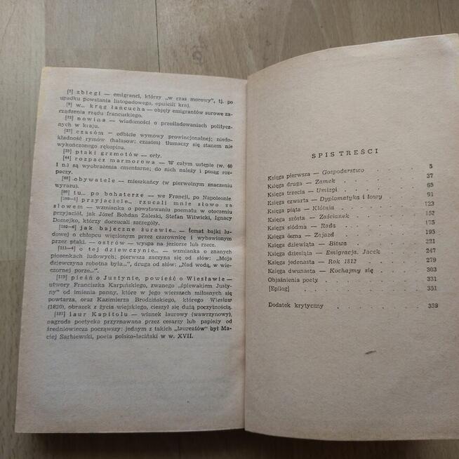 Książka ,,Pan Tadeusz,, A. Mickiewicza 1957 r.