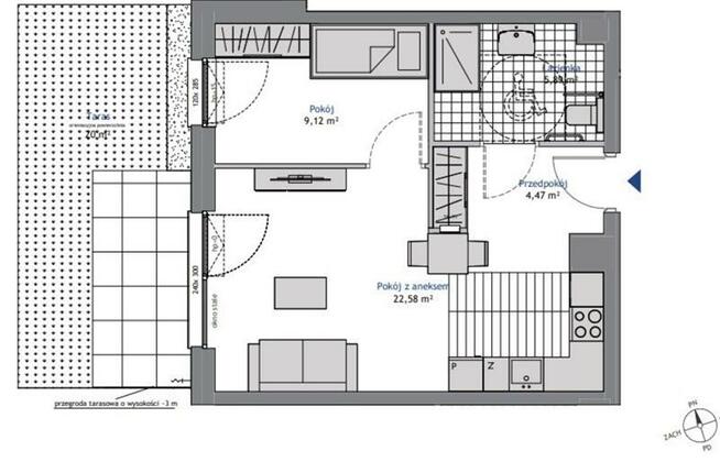 Mieszkanie Gdynia gm. Gdynia Dąbrowa , Rdestowa