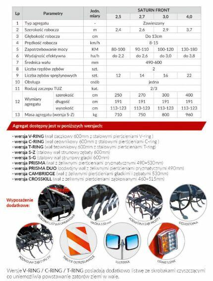 AGREGAT UPRAWOWY PRZEDNI - SATURN FRONT