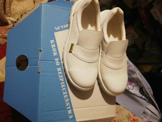 Buty robocze białe z metalowym podnoskiem rozmiar 38