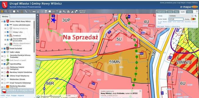 Działka usługowa Królówka gm. Nowy Wiśnicz