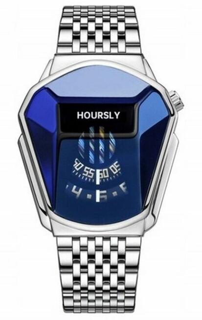 DIAMENT - Nietypowy Zegarek Męski 3 TARCZE - Stal Nierdzewna