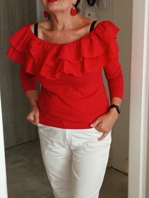 Gorąca bluzka hiszpanka, L