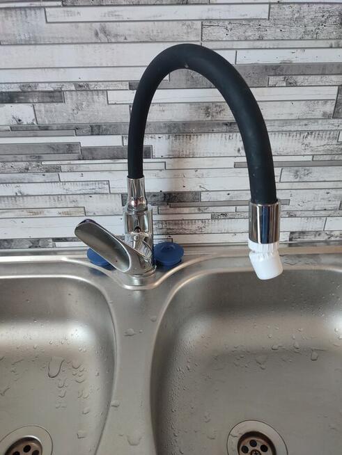 Zlewozmywak 2 komorowy z szafką i podgrzewaczem wody