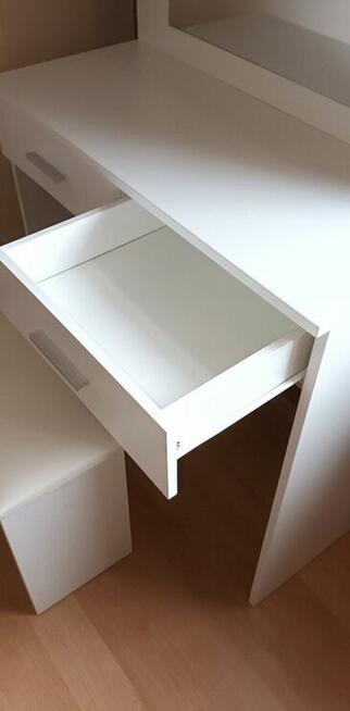 TOALETKA kosmetyczna LUSTRO 12 LED TABORET biała