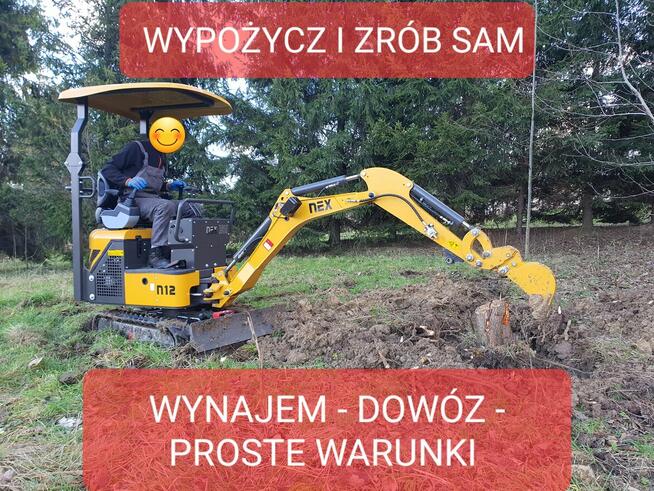 Wynajem minikoparki - wypożyczalnia minikoparek - SKAWINA