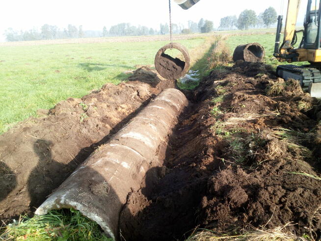 Usługi minikoparką, koparka - wykopy, przyłącza wod-kan.