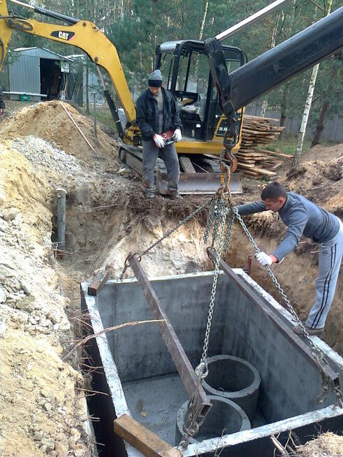 Usługi minikoparką, koparka - wykopy, przyłącza wod-kan.