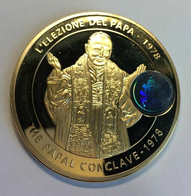 Album Monety Jan Paweł II ZŁOTO Zestaw Święty Herb Papieski