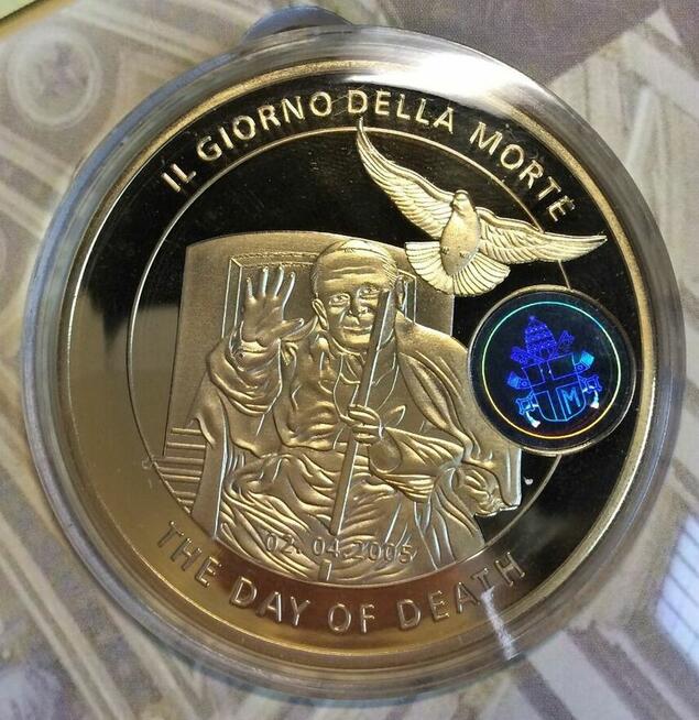 Album Monety Jan Paweł II ZŁOTO Zestaw Święty Herb Papieski