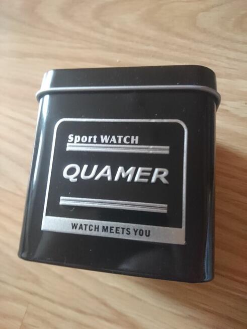 Quamer zegarek stalowy ciężki bogaty