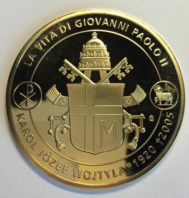 Album Monety Jan Paweł II ZŁOTO Zestaw Święty Herb Papieski