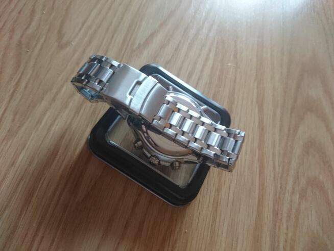 Quamer zegarek stalowy ciężki bogaty