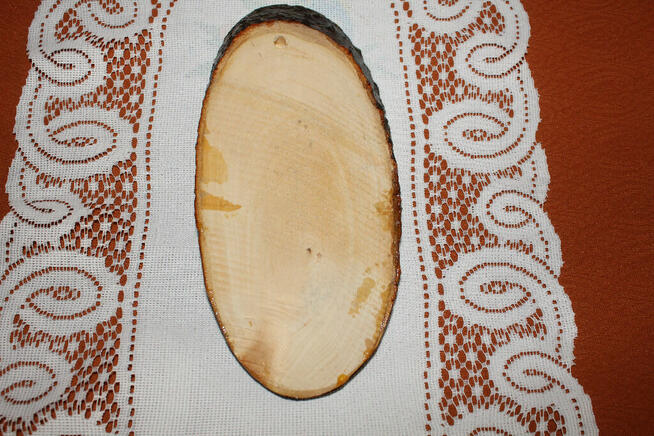 Obraz na drzewie desce Niepokalanów PRL