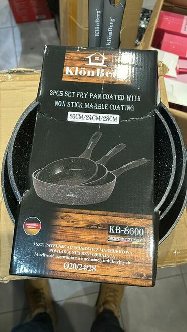 Zestaw 3 patelni marmurkowych - KlönBerg