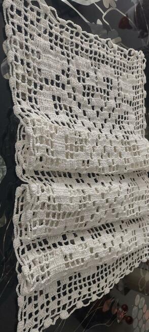 Sztrykowana zazdroska firanka obrus orginał gratis wysyłka