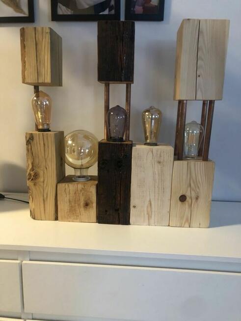 Rękodzieło Lampa hand made loft