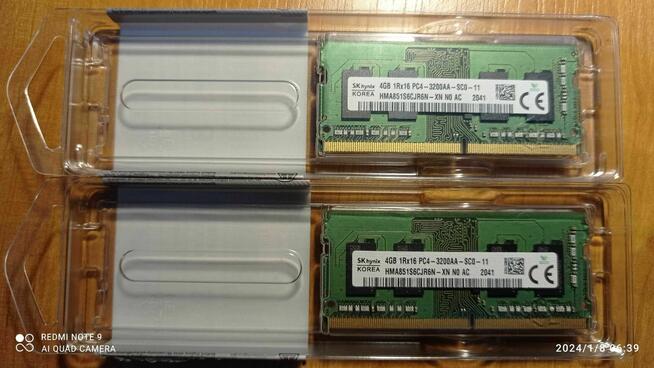 Pamięć RAM 4GB 1Rx16 PC4-3200AA-SC0-11